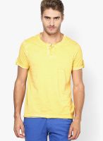 FREECULTR Yellow Henley T Shirt