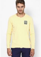 FREECULTR Yellow Henley T Shirt