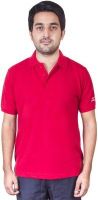 FastFox Solid Men's Polo Neck Red T-Shirt FastFox Solid Men's Polo Neck Red T-Shirt