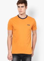 Fila Mustard Yellow Round Neck T-Shirt