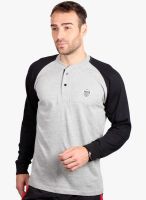 Fitz Grey Solid Henley T-Shirt