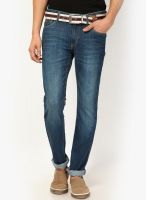 Flying Machine Blue Cotton Poly Spandex Skinny Fit Jeans (Jackson)