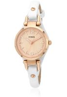 Fossil Es3265 White/Rose Gold Analog Watch