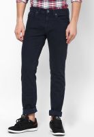 Gas Navy Blue Low Rise Skinny Fit Jeans