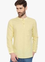 Globus Yellow Solid Henley T-Shirt