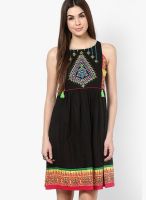 Haute Curry By Shoppers Stop Cambric Black Dress