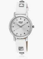 Helix Ti024hl0000-Sor White/Silver Analog Watch
