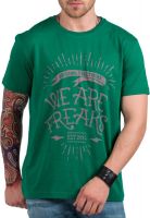 HotTribes Printed Men's Round Neck Green T-Shirt