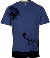 Huetrap Graphic Print Men's Round Neck Blue T-Shirt