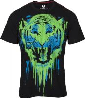 Huetrap Graphic Print Men's Round Neck Black T-Shirt