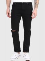 Incult Skinny Jeans In Black With Knee Rips