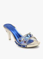 J Collection Blue Embellished Stilettos