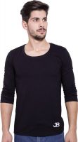 Jangoboy Solid Men's Round Neck Black T-Shirt