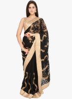 Jashn Black Embellished Saree