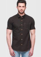 Jogur Black Slim Fit Casual Shirt