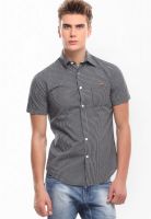 Jogur Checks Black Casual Shirt