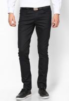 John Players Black Solid Skinny Fit Jeans