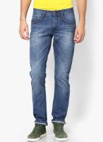 John Players Solid Blue Slim Fit Jeans