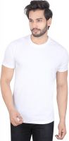 LUCfashion Solid Men's Round Neck White T-Shirt