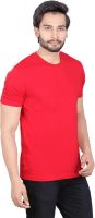 LUCfashion Solid Men's Round Neck Red T-Shirt