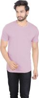 LUCfashion Solid Men's Round Neck Pink T-Shirt