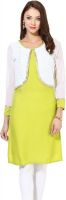 La Firangi Casual Solid Women's Kurti(Green)