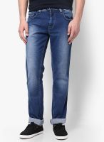 Lawman Pg3 Blue Solid Slim Fit Jeans