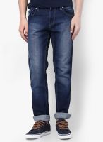 Lawman Pg3 Blue Solid Slim Fit Jeans