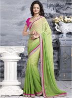 Lookslady Green Printed Saree