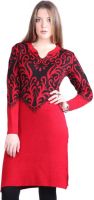 Montrex Casual, Festive, Party Solid, Paisley Women's Kurti(Red, Black)