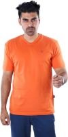 Mrtees Solid Men's V-neck Orange T-Shirt