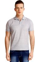 Nimya Solid Men's Polo Neck Grey T-Shirt