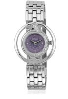Olvin 16111 Sm04 Steel/Purple Analog Watch