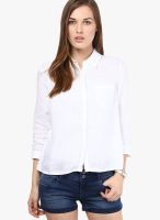 Only White Solid Shirt