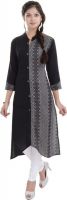 Palakh Casual Printed Women's Kurti(Black) Palakh Casual Printed Women's Kurti(Black)