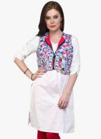 Pannkh Off White Printed Kurti