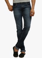 Police Washed Blue Slim Fit Jeans