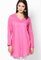 Rangriti Pink Solid Kurtis