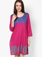 Riya Pink Printed Kurtis