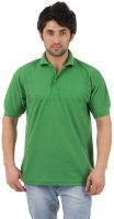 Rockhard Solid Men's Polo Neck Green T-Shirt