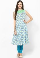 Sangria Cotton Blue Kurti