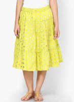 Sangria Lemon Flared Skirt