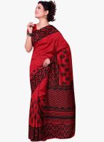 Saree Swarg Maroon Printed Saree