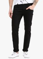 Selected Black Solid Skinny Fit Jeans