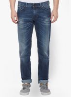 Sisley Blue Low Rise Slim Fit Jeans