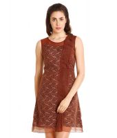 Soie Brown Others A Line Dress