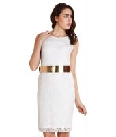 Soie Ghostwhite Lace A Line Dress