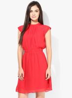 Soie Red Sleeveless Dress