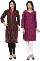 Sukuma Festive Printed Women's Kurti(Pack of 2, Multicolor)