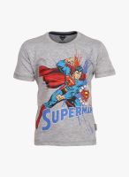 Superman Grey Milange T-Shirt